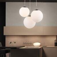 HäNgelampe Pendellampe Esstischleuchte Led Glaskugel Wohnzimmerlampe H 80 Cm