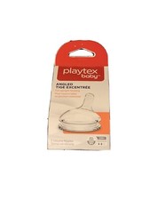 Playtex Baby Angled Nipples 2 Pack Upright Feeding 3M BPA free A-081