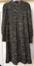 Ann Taylor LOFT Sweater Knit Gray Dress Long Sleeve, Size S NWT