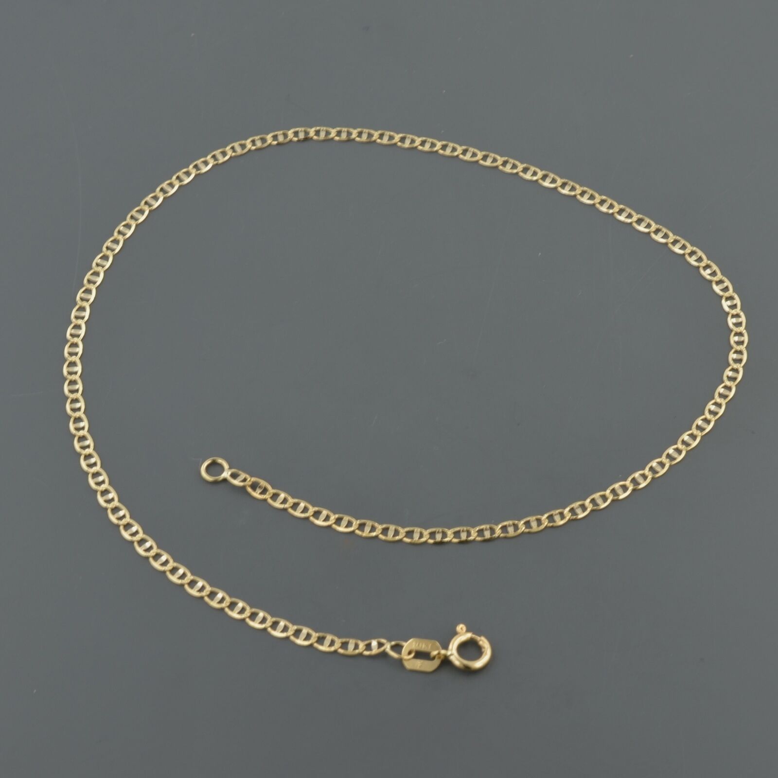 10K YELLOW 2.0mm Max 78% OFF FLAT ANKLET CHAIN LINK National uniform free shipping MARINER