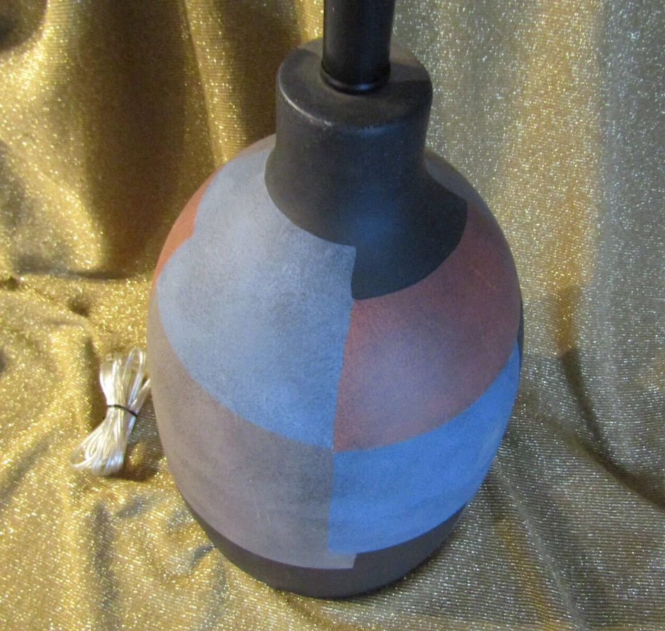 Lámpara de mesa Currey and Company 6000-0589 "RUSSETT" terracota mate negro/gris azul Foto 2 de 4