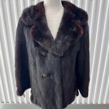 Vintage Genuine Mink Coat w/ Glamour Collar by Hudson's