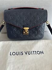 Louis+Vuitton+Pochette+Metis+Clutch+Marine%C2%A0Leather for sale online