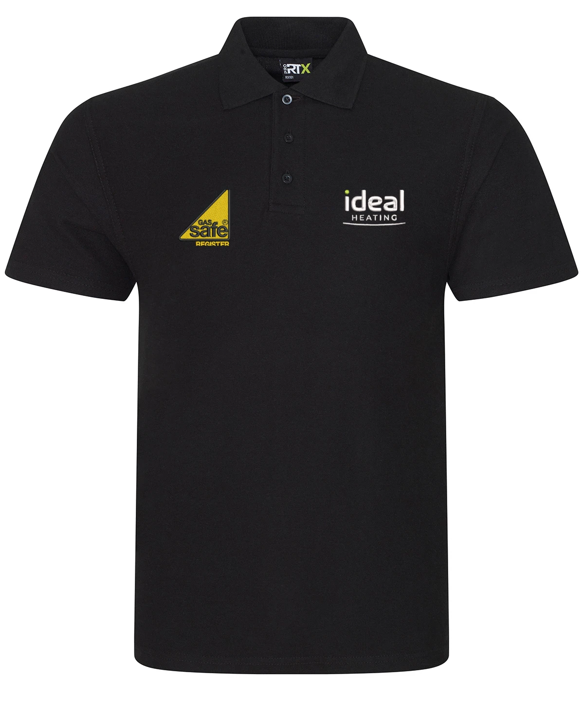 Gas Safe Ideal polo plumber boiler fitter work wear, embroidered polo shirt
Opens in a new window or