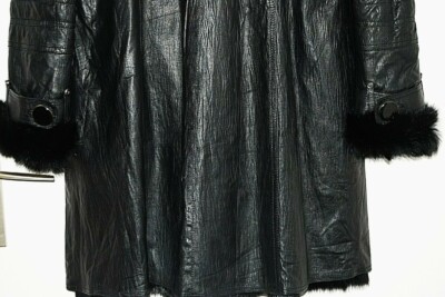 Manteau En Cuir D'agneau Avec Col Vison - Taille 42, Marron, Neuf Sans étiquettes, Marque Rosalba Valentini