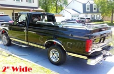for:1987-1996 Ford F-150/Bronco/87-98 F-250/F-350 Fender Trim Stainless 4Pc 2"