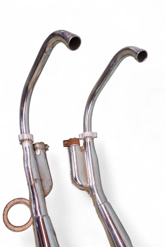 SUZUKI 85 GS 700 ES GS700 GS700ES CHROME EXHAUST SYSTEM MUFFLERS PIPES #2 *2670 - Image 2 of 4