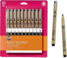 SAKURA Pigma Micron Fineliner Pens - Archival Black Ink Pens - Pens for Writing,