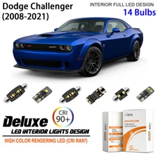 LED Interior Light Kit for Dodge Challenger 2008-2021 White Light Bulbs Upgrade