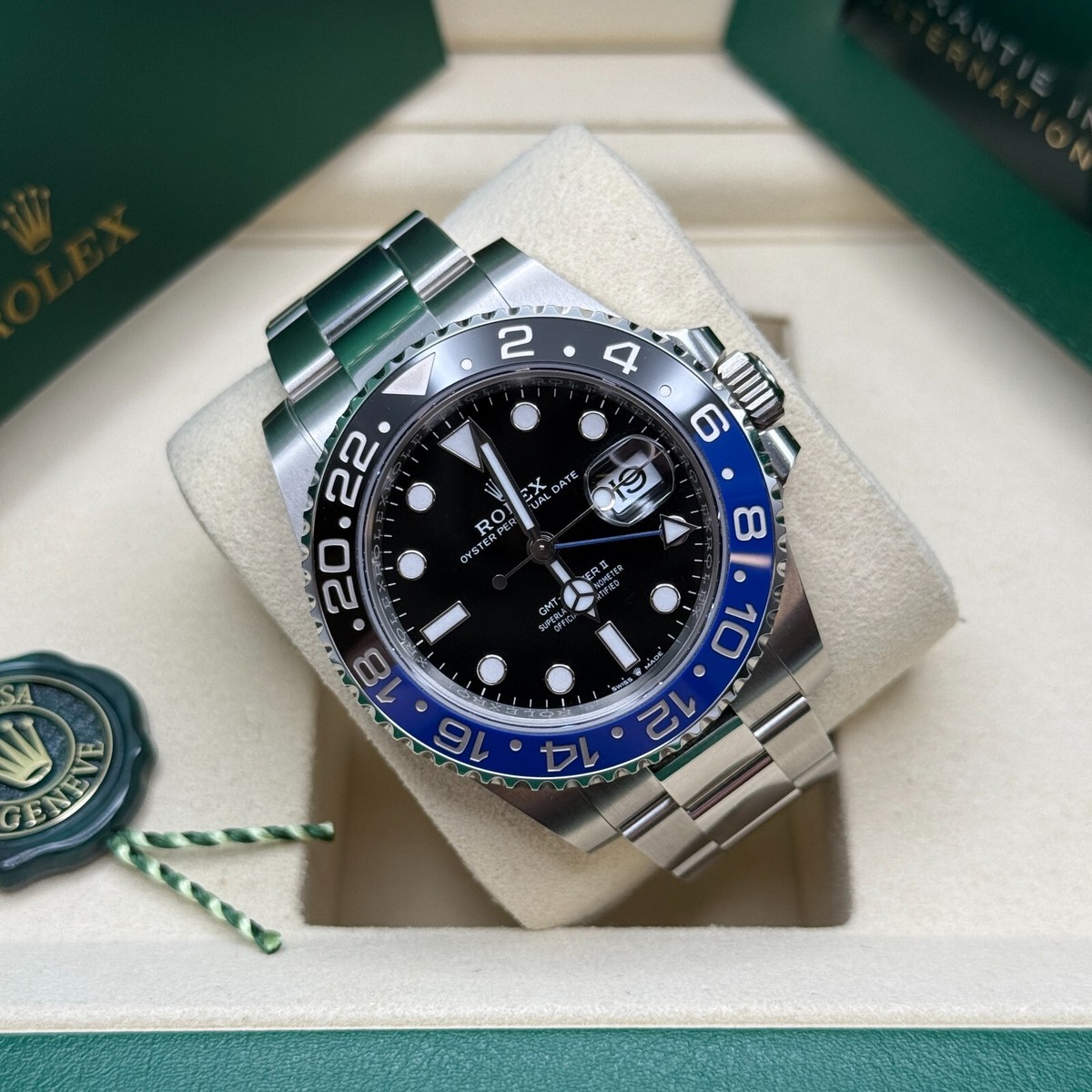 Rolex GMT-Master II 126710BLNR Silver Jubilee Bracelet with Blue