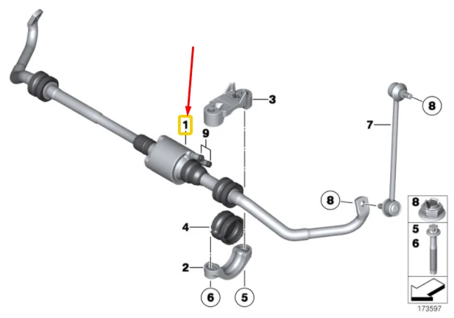 NEU BMW 7 F01 FRONT ACTIVE STABILISATOR 6781424 37116781424  