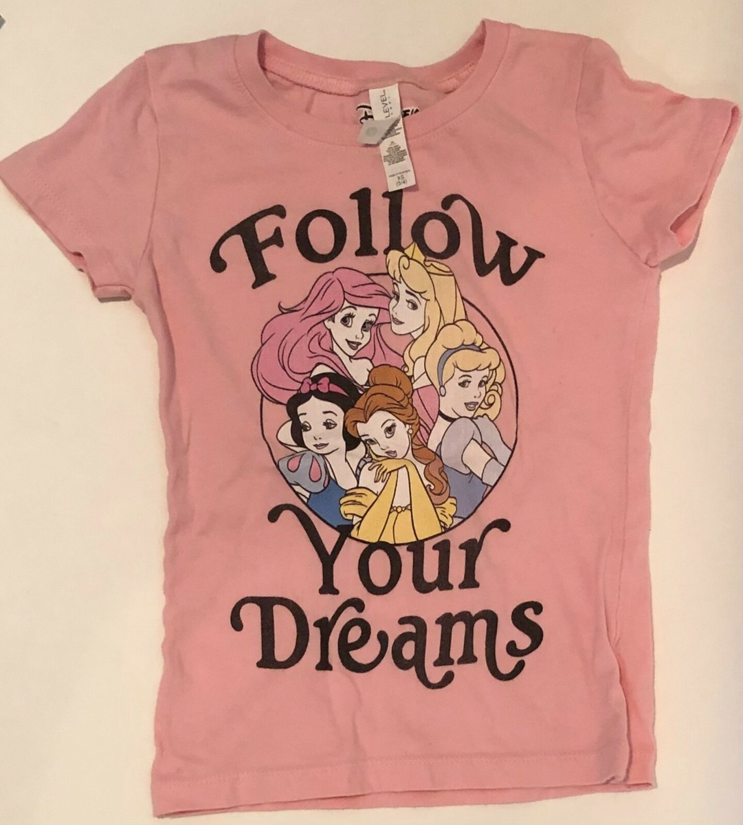 Disney Princess' Girls Baby Pink T Shirt Size XS (3/4) PRE