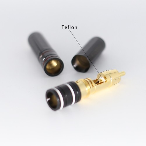 4pcs 24K Gold Plated RCA Plug A/V Connector for HiFi Audio RCA Cable DIY - Picture 4 of 9