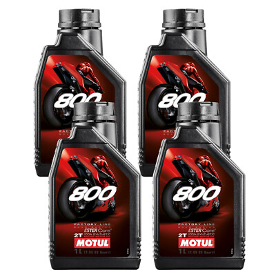 Motul 800 2T Synthetic 2-Stroke Factory Line Road Racing 4L Motor Oil 4 x 1L