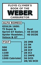 Floyd Clymers Book Of The Weber Carburetor
