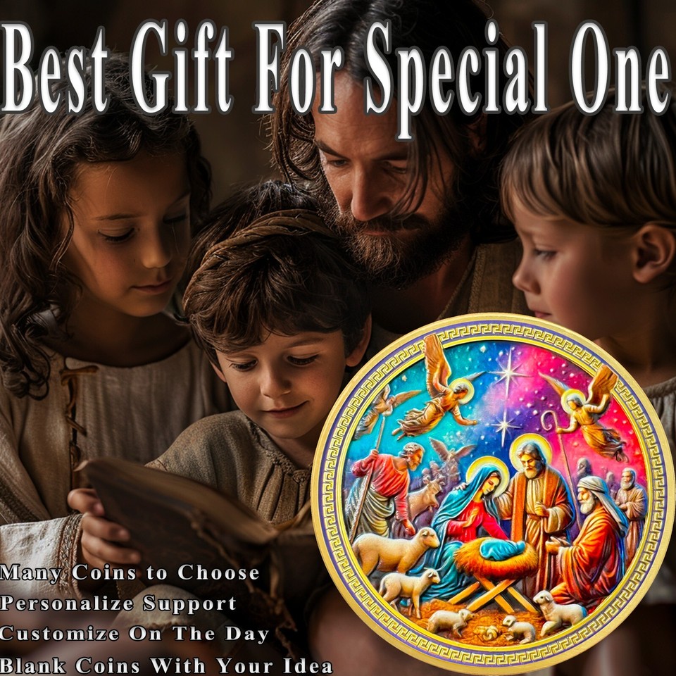 New Jesus Religious Challenge Coin John 1:9 Religious Token Christian ...