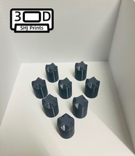 8 x Radiator Valve Caps / Covers - VGQ - Unique  - Grey Star