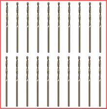 1/32" Cobalt Drill Bit Set, 20Pcs M35 High Speed Steel Jobber Length Dr