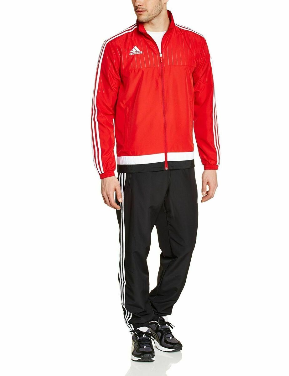 Invloed Verfrissend dauw Adidas Men's Tiro 15 Presentation Suit Power Red/Black Tracksuit (S) | eBay