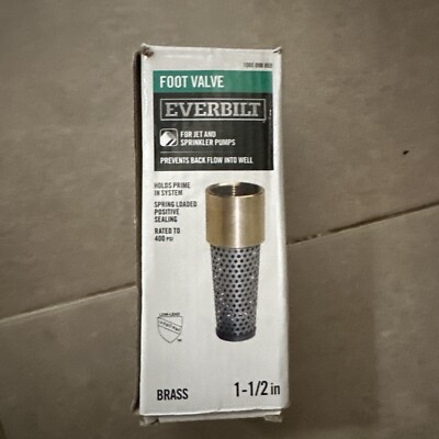 Everbilt Pump Foot Valve 1-1/2 in. Fitting Size Perforated Steel Screen Strainer