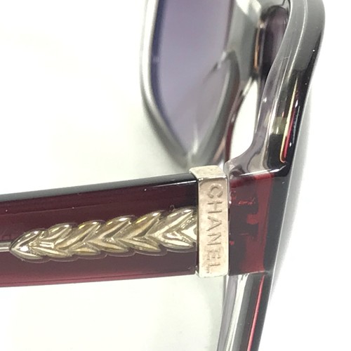 Chanel Sunglasses 5194 c.1261/3L Transparent Red Aviators with Purple Lenses - Picture 5 of 11