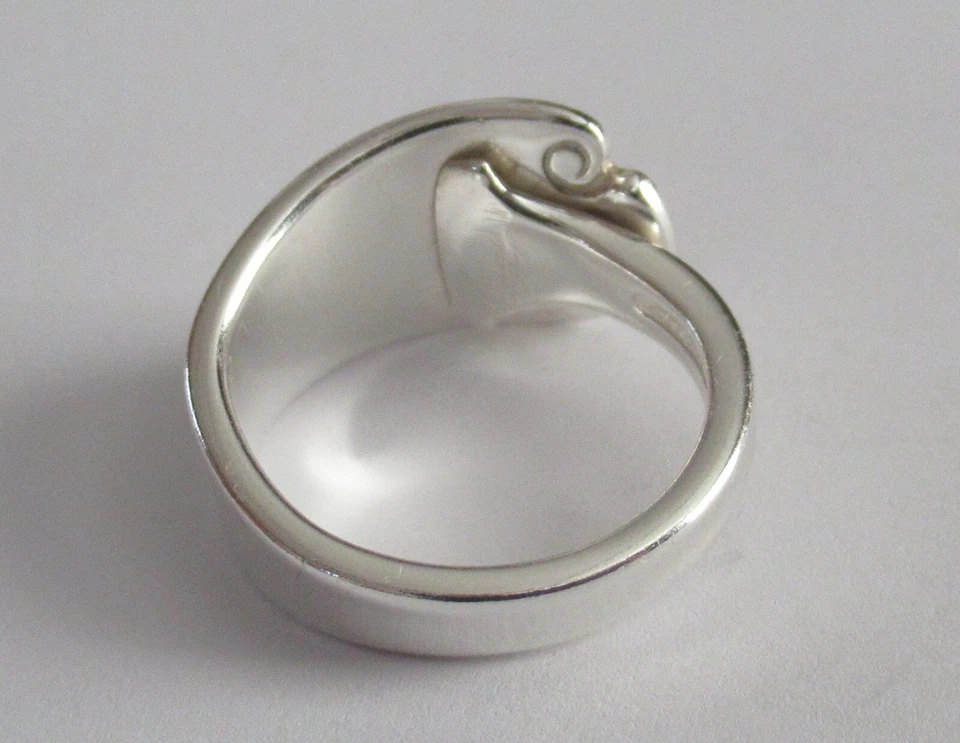 Anillo cuchara plata esterlina - Tiffany / flamenco - talla 8 (7 a 8) - 1911 Foto 4 de 4