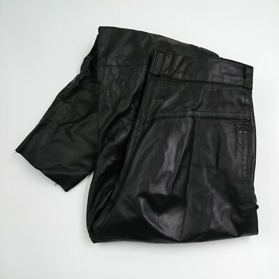 Vintage Marco Morani Pants - Black Leather Milano New York Biker Gothic - Sz 5/6
