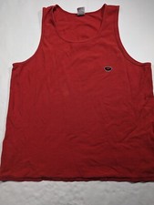 Vintage Speedo Tank Top Shirt Men's XL Red Sleeveless Swimming Logo 90s USA
