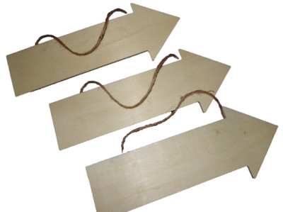 3 Wooden Arrow & 2 twine String spools Signs Craft Supply Rustic Decor Plaque KT