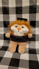 DARE Lion Small Plush 7" Stuffed Animal Toy Black Shirt Graduation Cap VTG