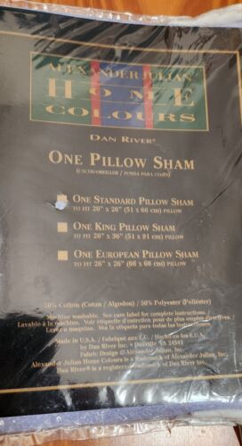 Alexander Julian Home Colours Dan River 2 standard Pillow Shams New Sealed BLUE - Picture 3 of 10
