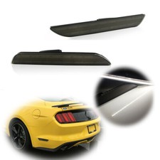 Smoked Lens White Led Side Marker Lights For Ford Mustang 2015-2023 Rear Bumper Smoked Lens White Led Side Marker Lights For Ford Mustang 2015-2023 Rear Bumper
