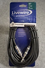 Livewire Advantage 20 Foot 1/4" TRS Male to 1/4" TRS Male Balanced Interconnect 