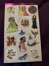 STICKER SHEET: Disney Aladdin Beauty Beast Little Mermaid Moana