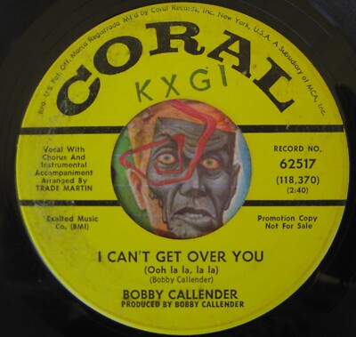 HEAR Bobby Callender 45 I Can't Get Over / You've Really Got A Hold soul R&B