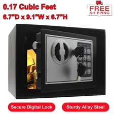 Digital Security Safe Box-Key & Electronic Lock for Home, Office, Hotel Storage