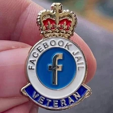 Facebook Jail Veteran Enamel pin