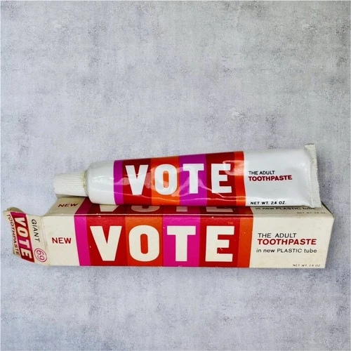 Vintage 1966 Bristol~Myers Co. VOTE The Adult Toothpaste With Original Box, RARE