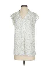 H By Halston Women Silver Sleeveless Blouse XS