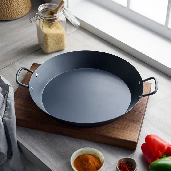 GreenPan 15in Carbon Steel Paella Pan Pre-Seasoned Stovetop Oven Ready Cookware