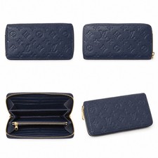 Louis Vuitton Navy Monogram Zip-Around Women  s Wallet w/ Zipper, Card Slots