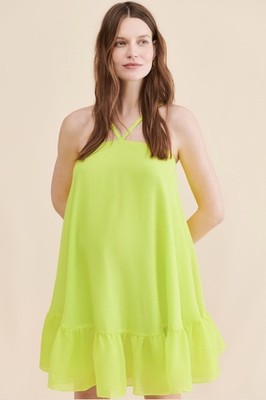Hatch Maternity Women's THE TIA DRESS Lime Green Size 1 (S/2-4) $278 NEW