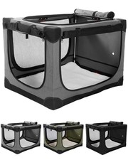 30" L x 21" W x 21" H Collapsible Travel Dog Crate, Portable Soft Dog Kennel ...