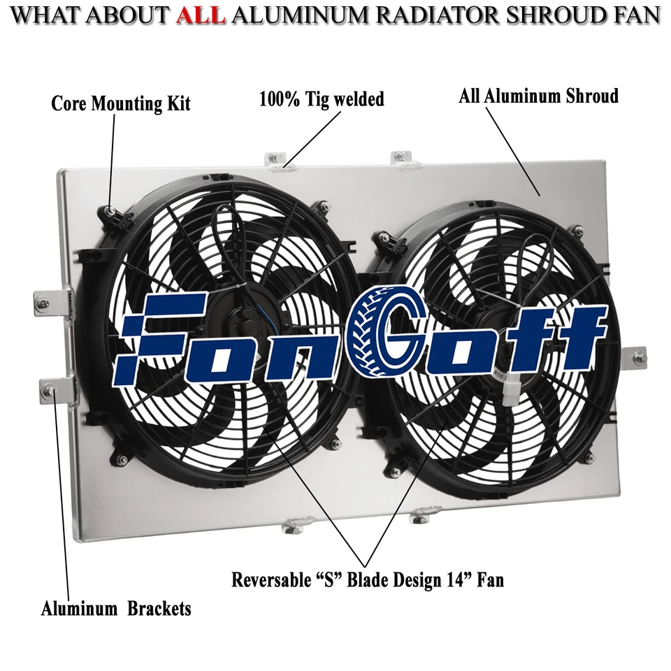 Radiator Shroud Fan For 1994-1996 Chevy Impala Caprice Buick Roadmaster 5.7L V8 - Изображение 2 из 4