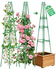 2 Pack Garden Trellis for Climbing Plants Outdoor, 6FT Plant Trellis 2 Pcs