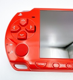 Sony PSP-2000 Console Deep Red Region free Rare w/adapter, battery - Excellent