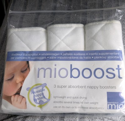 Bambino Mio Mioboost Pads für wiederverwendbare Windeln - 3er Pack - weiß