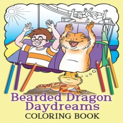 Bearded Dragon Daydreams Coloring Book A.K. Beck Paperback Biling