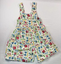 Vintage 90s OshKosh B'gosh Tropical Floral Seersucker Romper Kids 6X
