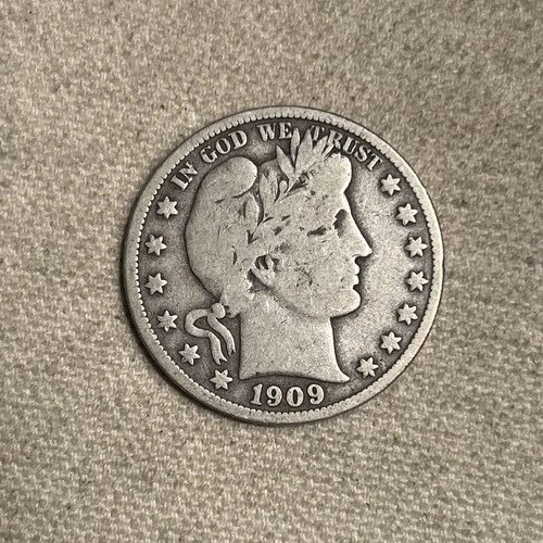 1909-S Barber Silver Half Dollar. Fine Condition (F).
